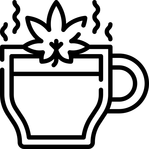 Tea drug cbd mug icon