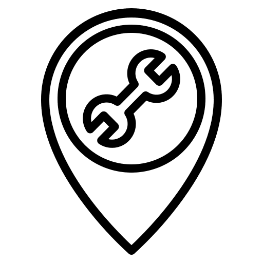 Car repair map pointer repair tool placeholder icon