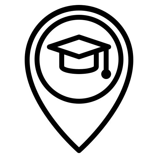Education education map pointer college icon