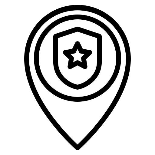 Police station pointer placeholder maps and location icon