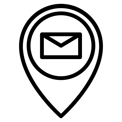 Post office mail pointer maps and location icon