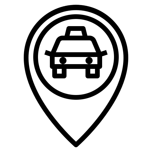 Taxi taxi maps and location placeholder icon