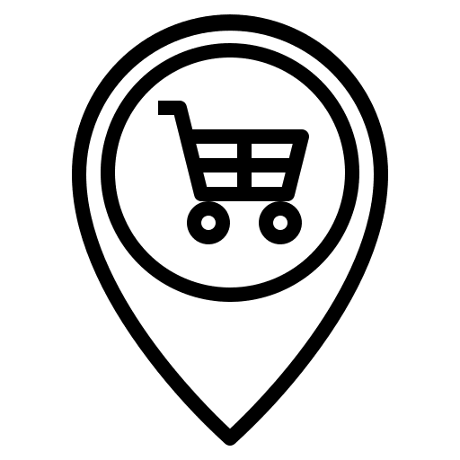 Shopping shopping maps and location placeholder icon