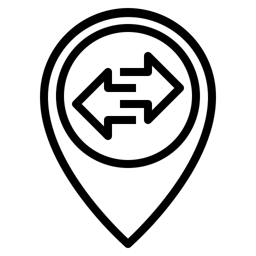 Transfer map pointer transfer transport icon