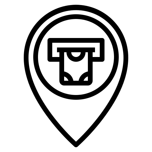 Atm map pointer card atm icon