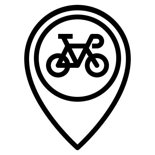 Bicycle placeholder bicycle map pointer icon