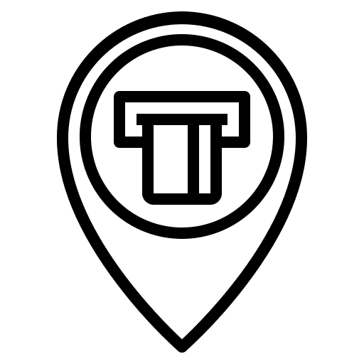 Credit card card maps and location credit card icon