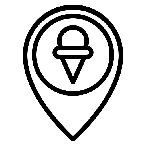 Dessert dessert icecream map pointer icon