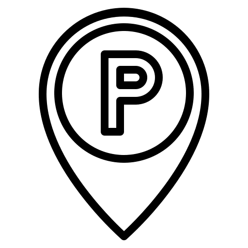 Parking map pointer placeholder car icon