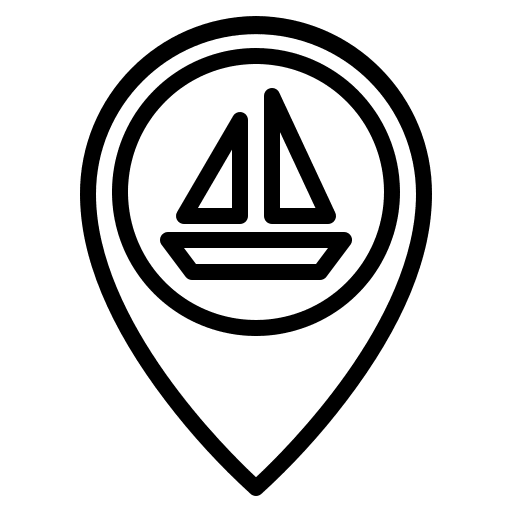 Ship map pointer sailing placeholder icon