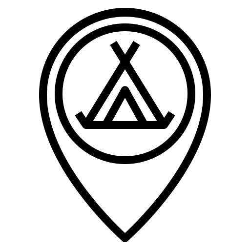 Tent tent map pointer maps and location icon