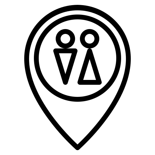 Toilet man map pointer toilet icon