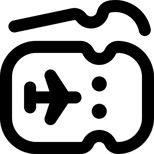 Boarding pass travel airfare passage icon