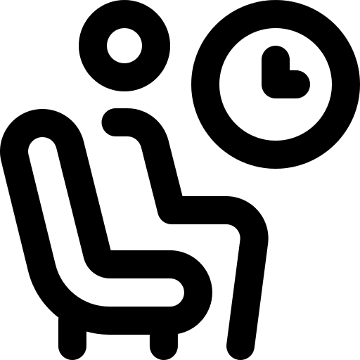 Waiting hall chairs signaling humanpictos icon