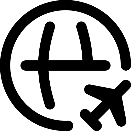 Airplane aeroplane transport world icon