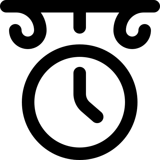 Clock time city time and date icon