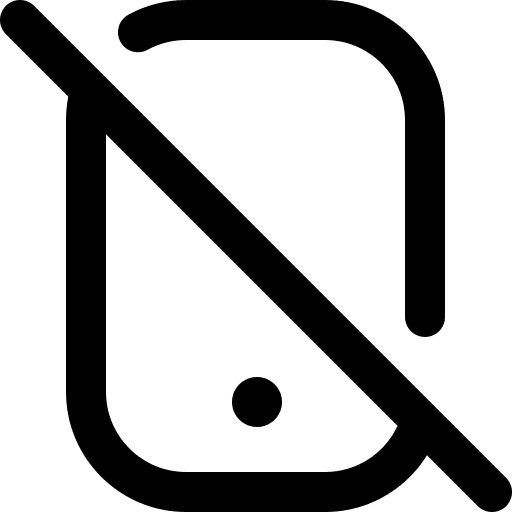 No mobile prohibition signaling smartphone icon