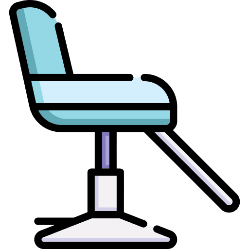 Salon chair hairdresser hair salon furniture and household icon