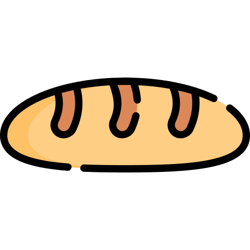 Baguette toast bread baguette icon