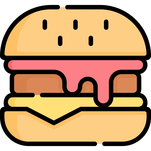 Burger fast food cheese burger icon