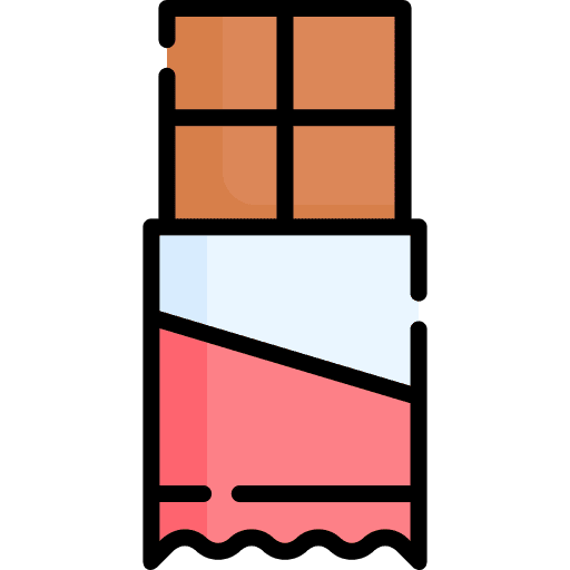 Chocolate bar dessert snack food and restaurant icon