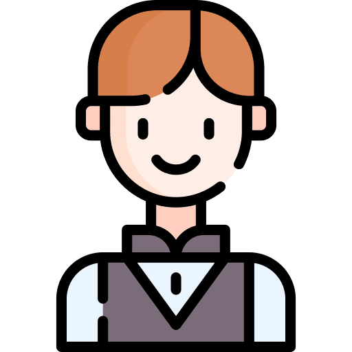 Waiter food and restaurant professions and jobs service icon