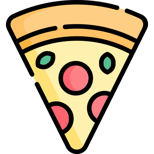 Pizza dough slice pizza icon