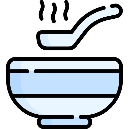 Soup plate soup spoon icon