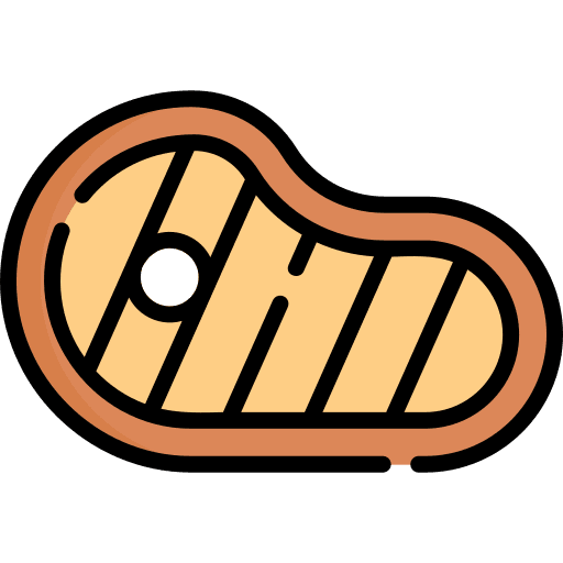 Steak meat bbq steak icon