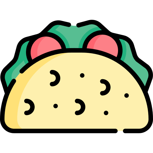 Taco taco lunch snack icon