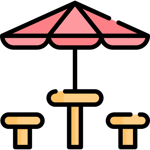 Terrace terrace chairs table icon