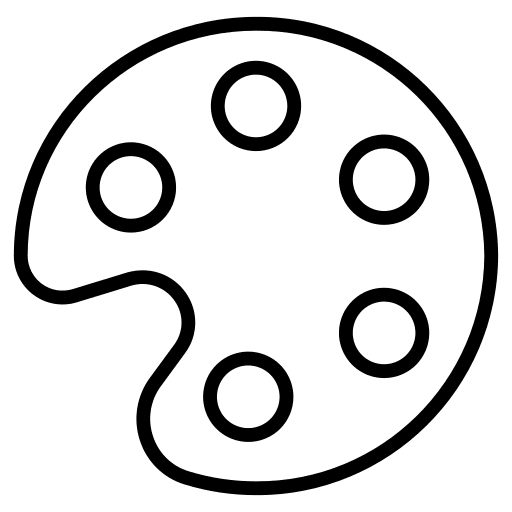 Color palette paint art and design colours icon