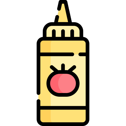 Tomato sauce bottle food and restaurant condiment icon