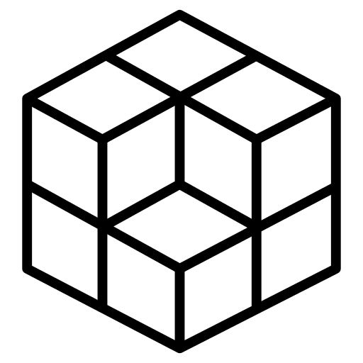 Cubes modelling cubes 3d icon