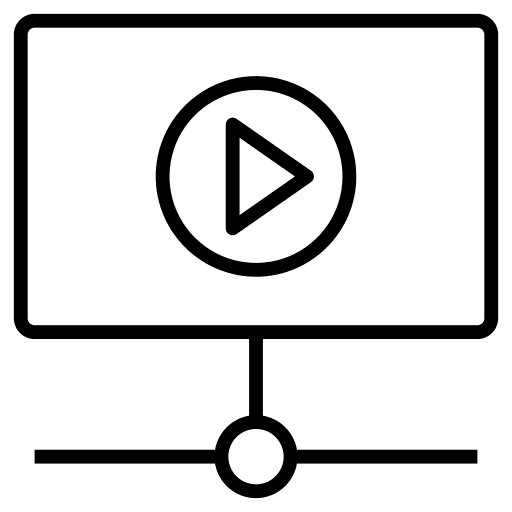 Social network electronics video player network icon