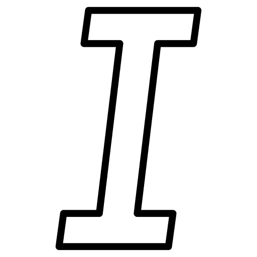 Italic text format art and design italic icon