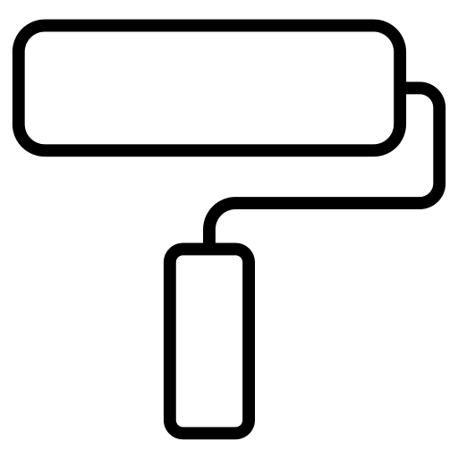 Paint roller paint roller construction and tools art and design icon