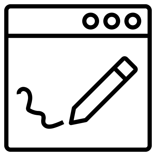 Digital painting art and design pencil digital painting icon