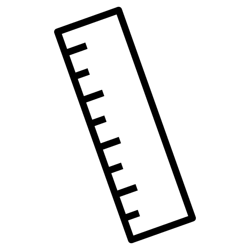 Ruler scale measure art and design icon