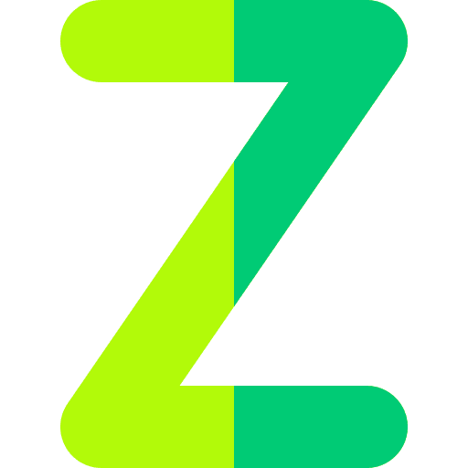 Z letter z abecedary icon