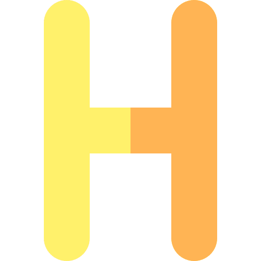 H consonant alphabet shapes and symbols icon