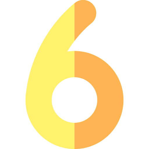 Six number shapes and symbols maths icon