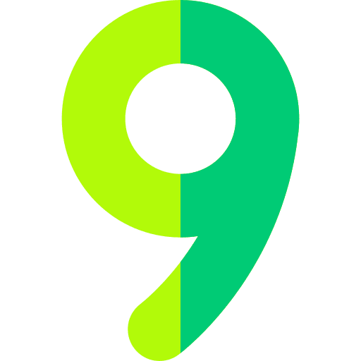 Nine number nine counting icon