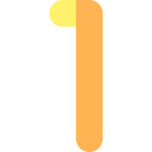 One 1 maths counting icon