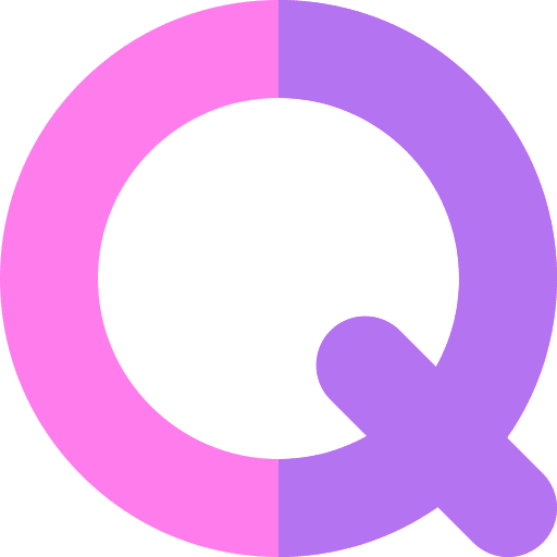 Q consonant q shapes and symbols icon