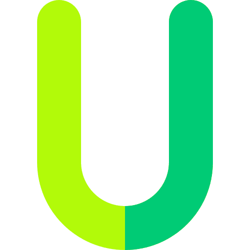 U letter education abecedary icon