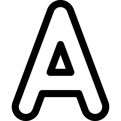 A vowel shapes and symbols abecedary icon