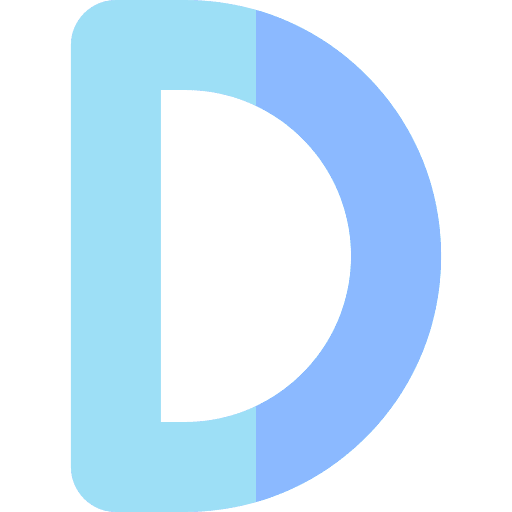 D abecedary alphabet shapes and symbols icon