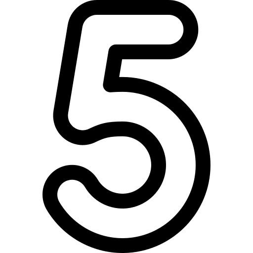 Five 5 maths counting icon
