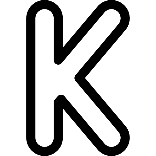 K abecedary k consonant icon